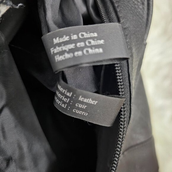 Kenneth Cole Reaction Vegan Pebble Leather Pocket Black Shoulder Bag - Picture 10 of 14